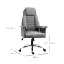 Kontorsstol Grå Tyg Ergonomisk 68x69x116-126cm
