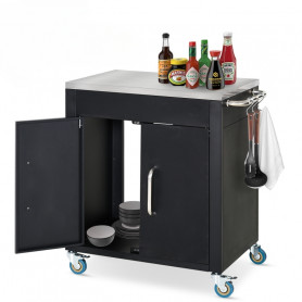 Metall Köksvagn med Rostfritt Stål Bänk 86 x 50 x 86,5 cm