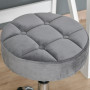 Arbetsstol - Rullbar Pall Sammet Grå 35 x 35 x 49-61 cm