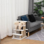 Katt Trappa Med Skrapstolpe 4-stegs - Vit 60 x 40 x 64 cm