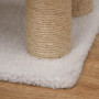 Katt Trappa Med Skrapstolpe 4-stegs - Vit 60 x 40 x 64 cm