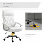 Kontorsstol Ergonomisk Skinn Vit