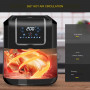 XXL Varmluftsfritös Airfryer 6,5 L 1700W Non-Stick - Digital kontroll