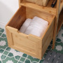 Badrumsskåp Bambu 2 Lådor och Fack 30 x 30 x 90 cm