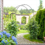 Trädgårdsbåge Rosenbåge 140 x 40 x 240 cm Metall Svart
