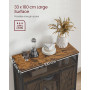 Skänk - Köksskåp Med Industriell Stil Skjutdörrar 100 x 33 x 80 cm Vintage brun-svart