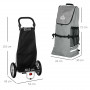 2-in-1 Shoppingvagn & Cykelvagn 55L - 53 x 43 x 110 cm Aluminium