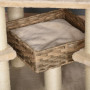 XL Klösträd Rotting med Sisal 55 x 55 x 174 cm Beige-Brun
