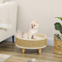 Husdjurssäng Med Ben 48 x 48 x 24,5 cm Till Katt / Hund - Naturlig Beige
