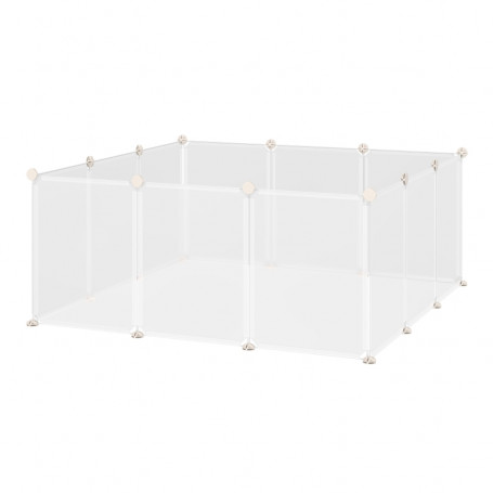Smådjur Hage 12 paneler DIY Lekhage 105 x 105 x 45 cm