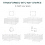Smådjur Hage 12 paneler DIY Lekhage 105 x 105 x 45 cm