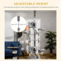 Klösträd i Takhöjd 240-260 cm Kattmöbel Grå - Höjdjusterbar
