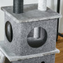 Klösträd i Takhöjd Med x3 Kattkoja 60 x 40 x 225-255 cm - Höjdjusterbar