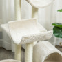 Beige Katträd 105 cm med Lektunnel, Flera Plattformar, Kattsäng