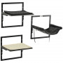 Katthylla x3 Väggmontering 35 x 31 x 35 cm Svart - Beige