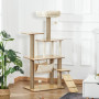 Klösträd 130 cm med Kattgrotta, Klätterställning, Trappsteg