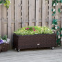 Rullbar Planteringskärl med Dräneringshål 94,5 x 31 x 36 cm Rotting Planteringslåda