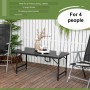 Fällbart Utomhusbord 4 Personer 118 x 60 x 74 cm