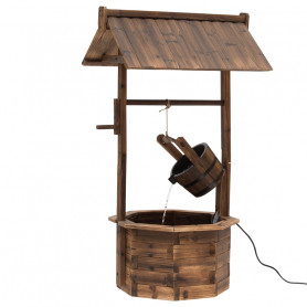 Trädgårdsbrunn Med Fontän Eldriven 68 x 57 x 118 cm - Trä