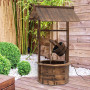Trädgårdsbrunn Med Fontän Eldriven 68 x 57 x 118 cm - Trä