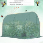 Tunnel Växthus 245 x 200 x 198 cm med Ram och Fönster Grön