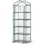 Växthus med 5 Hyllor 69 x 49 x 193 cm Transparent - Grön