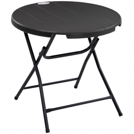 Hopfällbart Utebord Runt för 4 Personer 80 x 80 x 73 cm