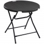 Hopfällbart Utebord Runt för 4 Personer 80 x 80 x 73 cm