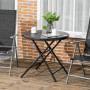 Hopfällbart Utebord Runt för 4 Personer 80 x 80 x 73 cm