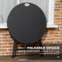 Hopfällbart Utebord Runt för 4 Personer 80 x 80 x 73 cm