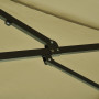 Dubbel Parasoll med Handvev 460 x 270 x 240 cm Beige