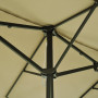 Dubbel Parasoll med Handvev 460 x 270 x 240 cm Beige
