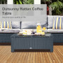 Ute Soffbord 85 x 50 x 39 cm med Glasskiva
