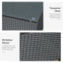 Ute Soffbord 85 x 50 x 39 cm med Glasskiva