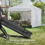 Hopfällbar Paviljong med Två Väggar 3 x 3 x 2,7 m Ljusgrå