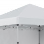 Hopfällbar Paviljong med Två Väggar 3 x 3 x 2,7 m Ljusgrå
