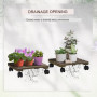 2-Pack Blomvagn 30cm x 30cm x 7cm - 50 kg