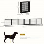 Hundgrind/Innehage 432×36×70 Cm – Hopfällbar, Svart Metallelement