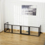 Hundgrind / Innehage 432 x 36 x 70 cm Fällbar Svart