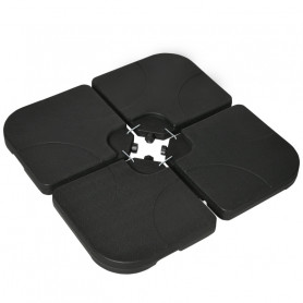 Parasollvikt 4-delat 104 x 104 x 7,5 cm vatten / sand