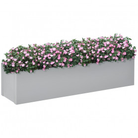 Planteringslåda Järn Blomlåda 91 x 22 x 22 cm Väderbeständig Grå