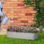 Planteringslåda Järn Blomlåda 91 x 22 x 22 cm Väderbeständig Grå