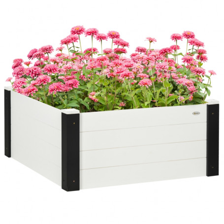 Odlinglåda Förstärkta Kanter 91,5 x 91,5 x 41 cm Väderbeständig svart - vit