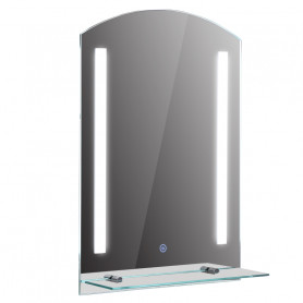 Vägg Badrumsspegel med LED-Belysning, Glashylla 50 x 70 cm - 24W