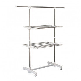 Rullbar Torkställning hopfällbara Sidovingar (2 nivåer)