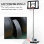 Basketkorg med Ställning 231 - 305 cm Höjdjusterbar med Hjul