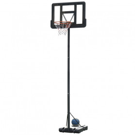Basketkorg Med Ställning Höjdjusterbar 231–305 cm Med Hjul, Svart S...