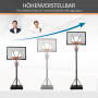 Basketkorg med Ställning 210 - 260 cm Höjdjusterbar med Hjul