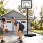 Basketkorg med Ställning 210 - 260 cm Höjdjusterbar med Hjul