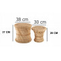 Sidobord 2-Set i Rep Naturlig - Bambu